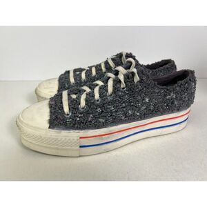 Converse Chuck Taylor Shoes Womens Size‎ 9.5 All Star Platform Low Gray Sherpa